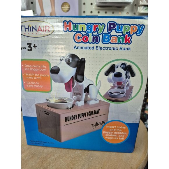 Animated Hungry Puppy Coin Bank For Kids Ages 3+  ThinAir Brands - Picture 4 of 5